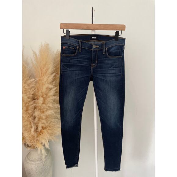 Hudson Krista Super Skinny Jeans Size 25 Raw Hem Casual Dark Wash Denim - Picture 3 of 10
